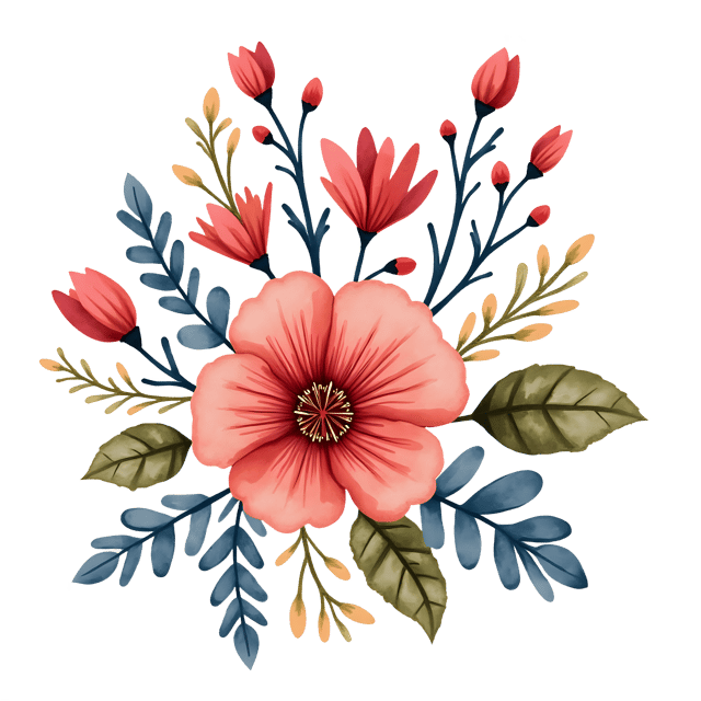 Free transparent PNG: Boho Ornamental Flowers  Decorative Clipart, Free PNG Download