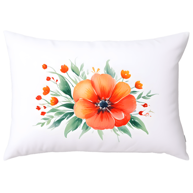 Free transparent PNG: Floral Pillow Transparent PNG Design for Nursery and Home Decor