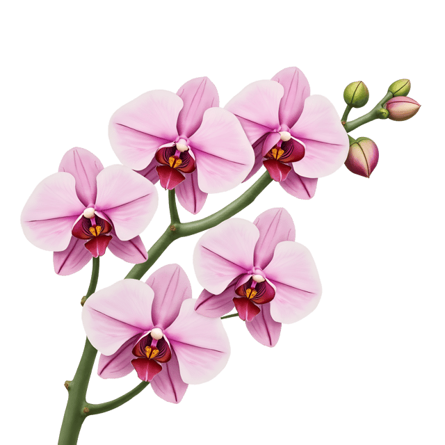 Free transparent PNG: Lush Watercolor Orchid Illustration Clipart with Transparent Background