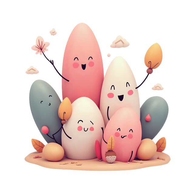 Free transparent PNG: Whimsical Abstract Forms PNG with Transparent Background for Creative Projects