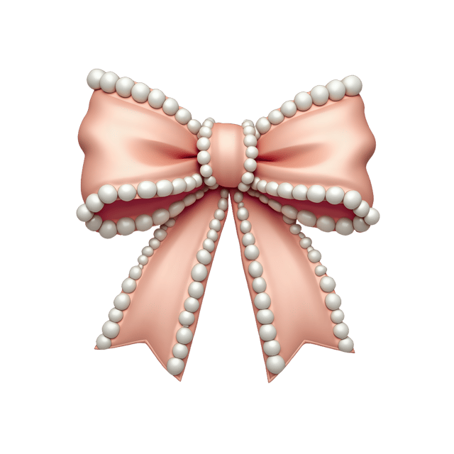Free transparent PNG: Pearl-Trimmed Ribbon with Soft Bow  Elegant Clipart, Free Download PNG
