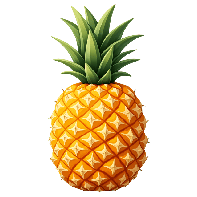 Free transparent PNG: Golden-Dango Pineapple Clipart with Spiky Exterior and Sweet Interior