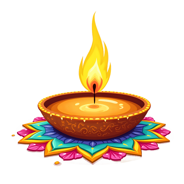 Free transparent PNG: Diwali Rangoli Patterns PNG with Transparent Background for Festive Decorations