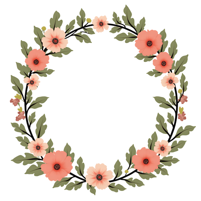 Free transparent PNG: Delicate Floral Frame PNG Clipart  Perfect for Design Projects  Crafts