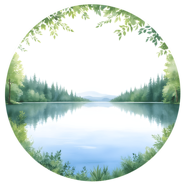 Free transparent PNG: Serenity Lake PNG with Transparent Background for Nature and Landscape Design