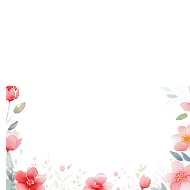 Free transparent PNG: Blossom Edge Frame Watercolor Illustration - Transparent PNG Clipart