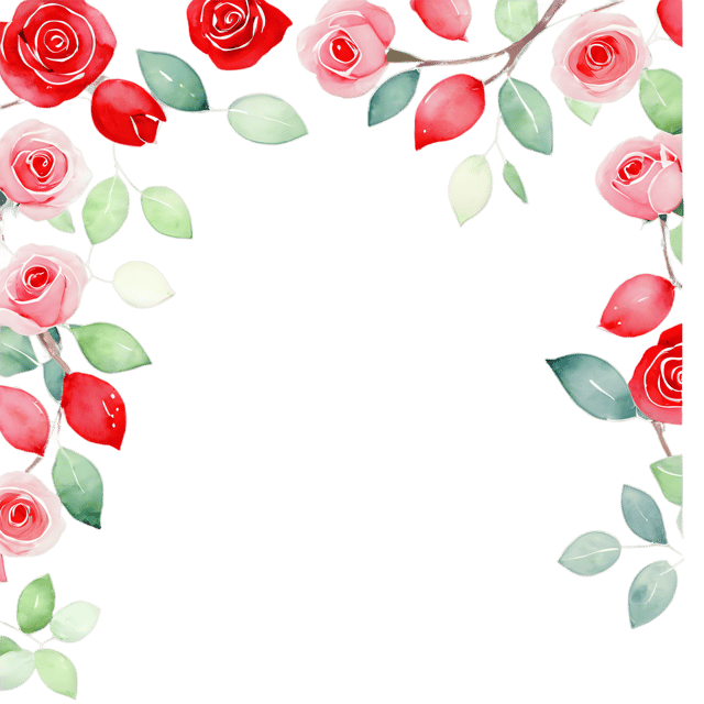 Free transparent PNG: Watercolor Rose Vine Design Element - Transparent PNG Illustration