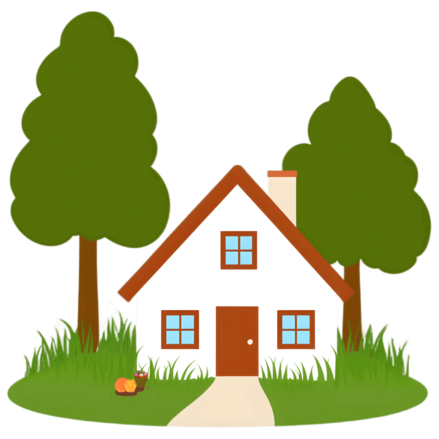 Free transparent PNG: Nestled-in-Nature House PNG with Transparent Background for Eco-Friendly Design