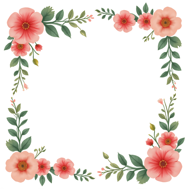 Free transparent PNG: Decorative Corner Flowers with Vines  Free PNG Download