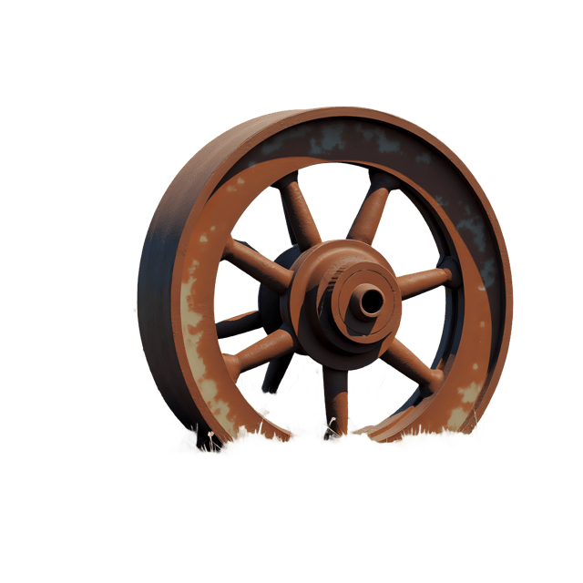 Free transparent PNG: Rusty Metal Wheel  Buried Clipart, free downloadable png