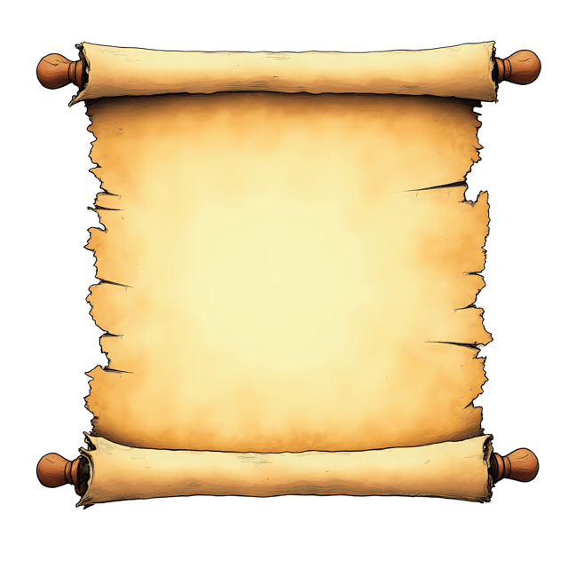 Free transparent PNG: Scroll with Yellowed Texture and Torn Edge  Historical Clipart, free download png