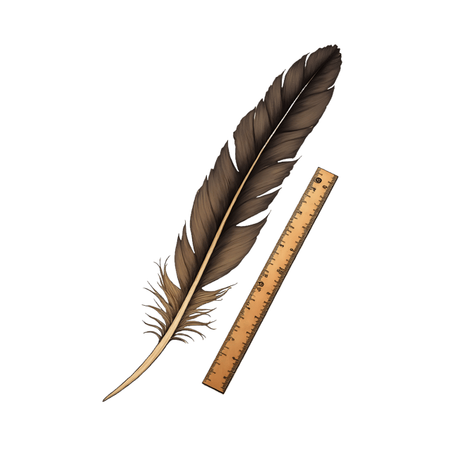Free transparent PNG: Long Quill Feather  Creative Clipart with Ruler, free png download