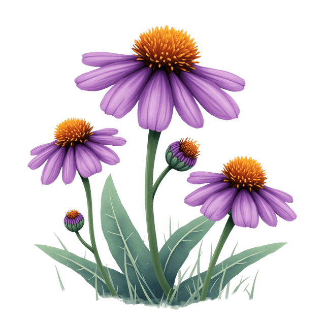 Free transparent PNG: Vibrant Purple Coneflower Watercolor Illustration
