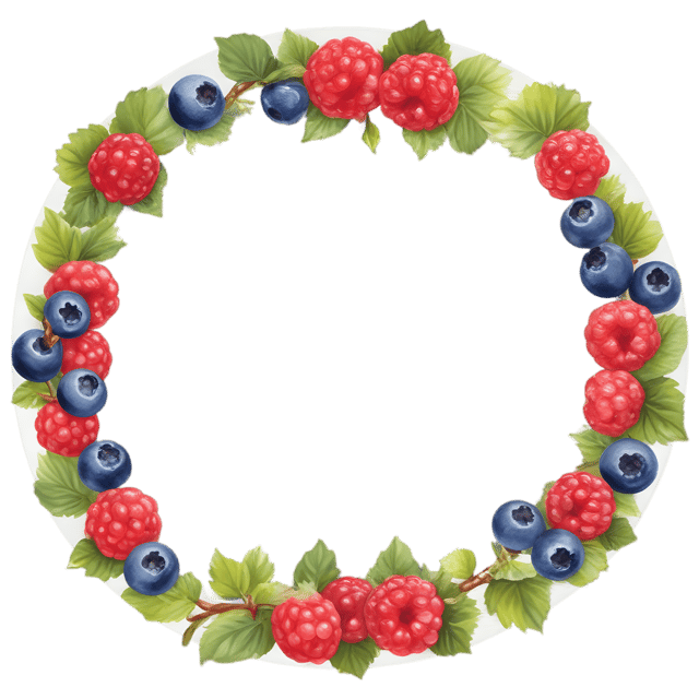 Free transparent PNG: Tranquil Pond with Vibrant Wild Berries PNG