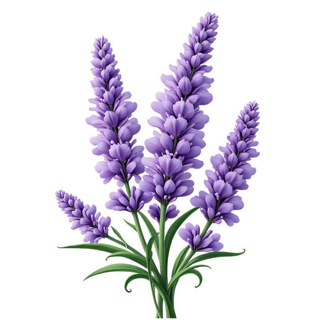 Free transparent PNG: Alluring Lavender Blooms with Fragrant Design on Transparent Background