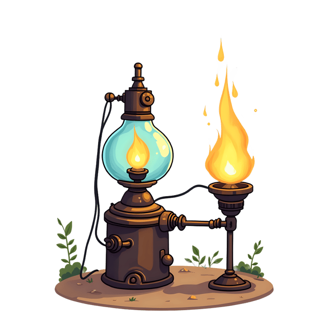 Free transparent PNG: Steampunk Glass-Blowing Lamp PNG with Transparent Background