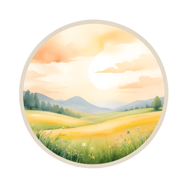 Free transparent PNG: Golden Glow Meadow PNG for Nursery and Nature Decor