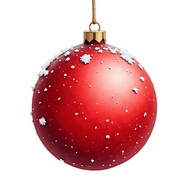Free transparent PNG: Red Glass Ornament with Snowy Shine  Holiday Decor Clipart, free downloadable png