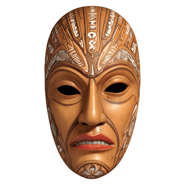 Free transparent PNG: Polynesian Mask PNG with Transparent Background for Art and Decor