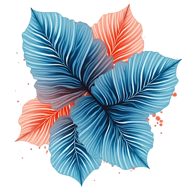 Free transparent PNG: Abstract Coral and Cerulean Dance PNG Illustration for Artistic and Decorative Use