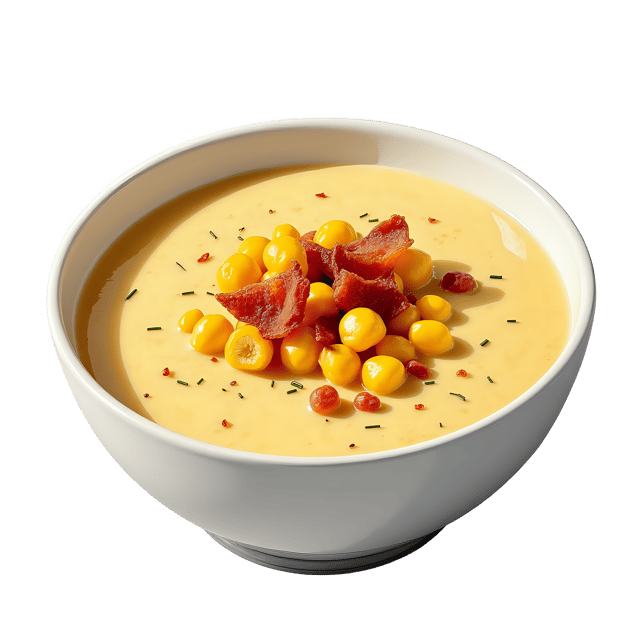 Free transparent PNG: Corn Chowder with Bacon Bits  Classic Soup Clipart, free png download