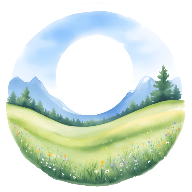 Free transparent PNG: Glowing Circle of Light with Serene Meadow PNG
