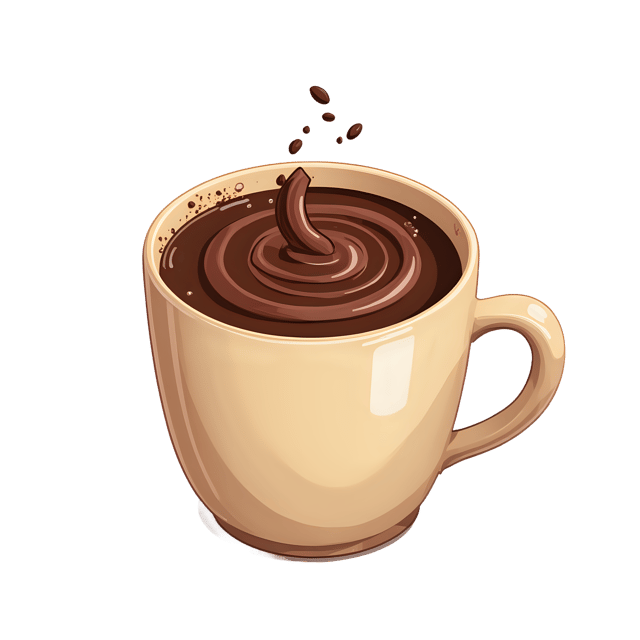 Free transparent PNG: Coffee Mug with Chocolate Swirl  Drink Clipart, free transparent png download