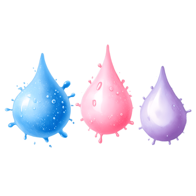 Free transparent PNG: Whimsical Paint Droplets PNG with Transparent Background for Ethereal Art and Design