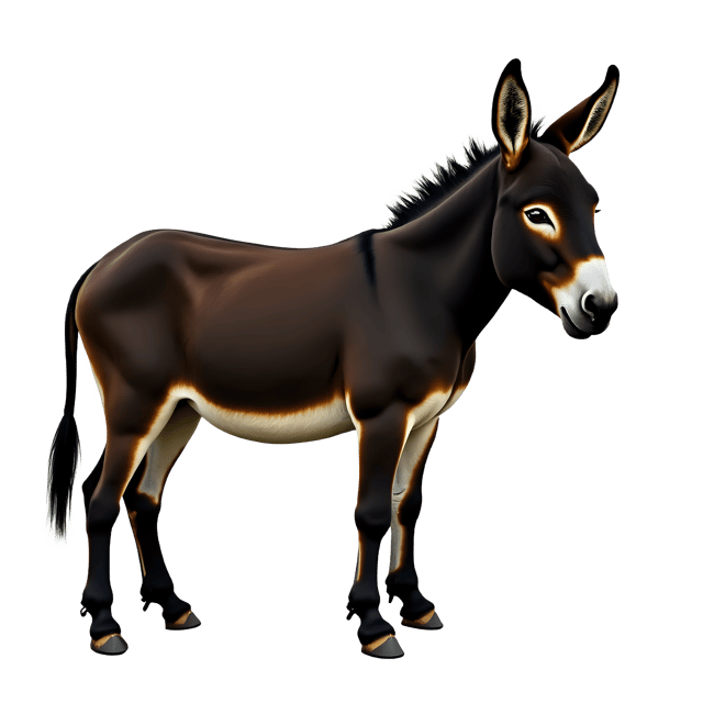 Free transparent PNG: Donkey PNG Clipart  Ideal for Farming Themed Projects  Education