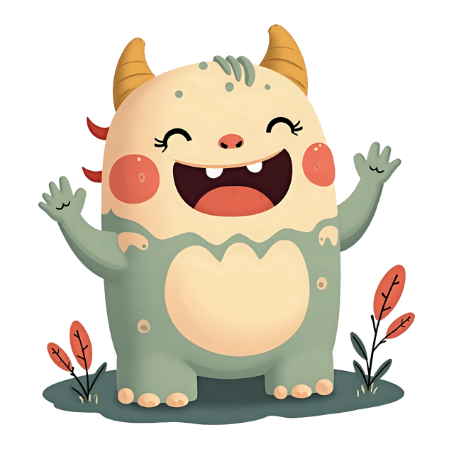 Free transparent PNG: Gentle Pastel Monster PNG for Kids Imaginative Play and Decor