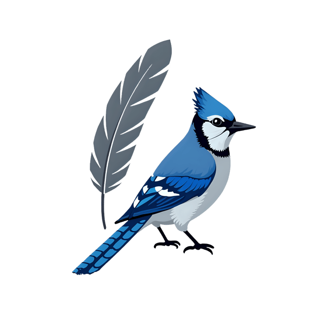 Free transparent PNG: Blue Jay Feather Beside Gray Feather  Bird Clipart, free download png