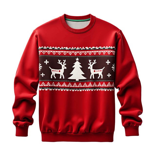 Free transparent PNG: Red Christmas Sweater PNG Clipart  Perfect for Holiday Designs  Crafts