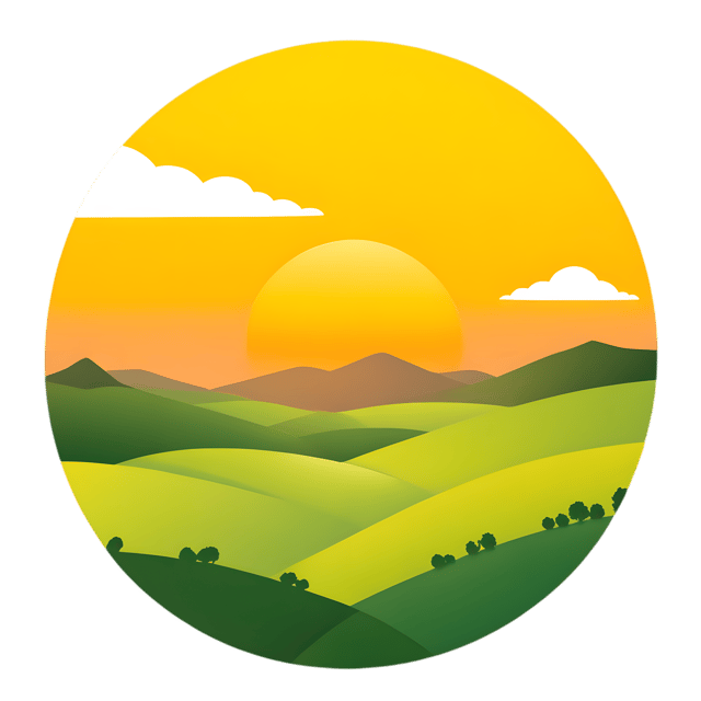 Free transparent PNG: Golden Sunset Over Rolling Hills PNG Clipart