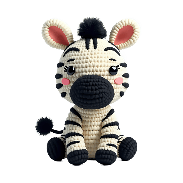Free transparent PNG: Amigurumi Zebra  Handmade Animal Craft Template, Free Downloadable PNG