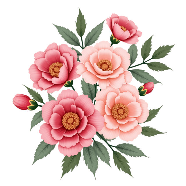 Free transparent PNG: Romantic Floral Arrangement with Fresh Carnations Clipart