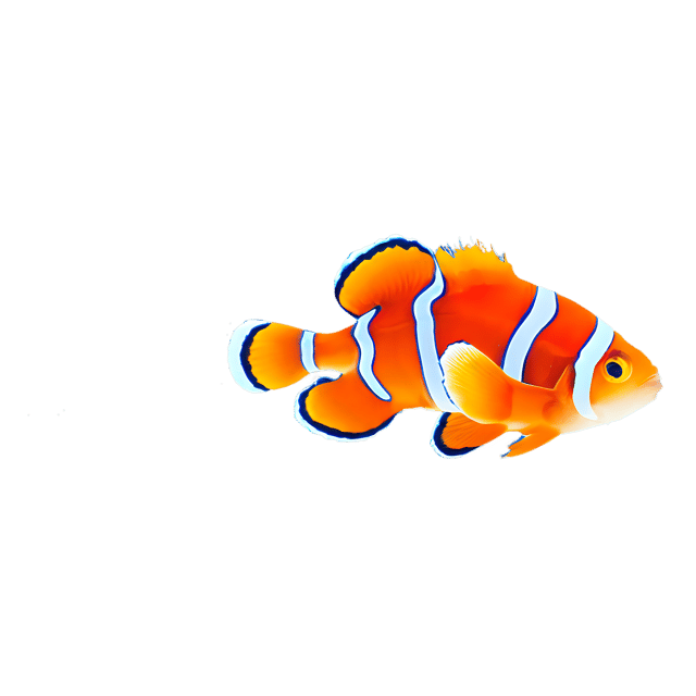 Free transparent PNG: Cute Cartoon Clown Fish Illustration with Transparent Background