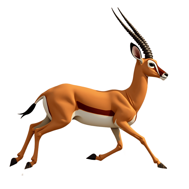 Free transparent PNG: Lively Gazelle PNG with Transparent Background for Art and Design