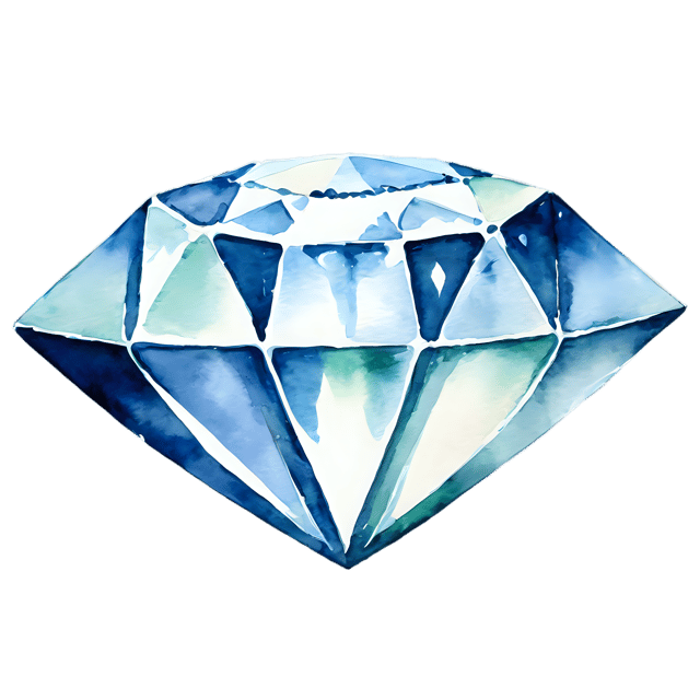 Free transparent PNG: Diamond Watercolor Illustration Transparent PNG – Jewelry Design & Crafts