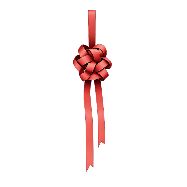 Free transparent PNG: Knot in Ribbon with Trailing Tails  Decorative Clipart, free download png
