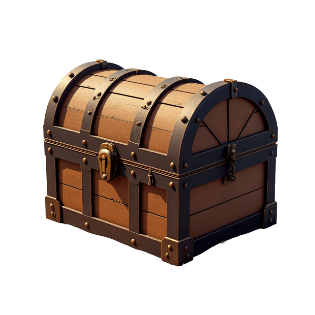 Free transparent PNG: Cursed Treasure Chest on Beach Transparent PNG for Decor and Art