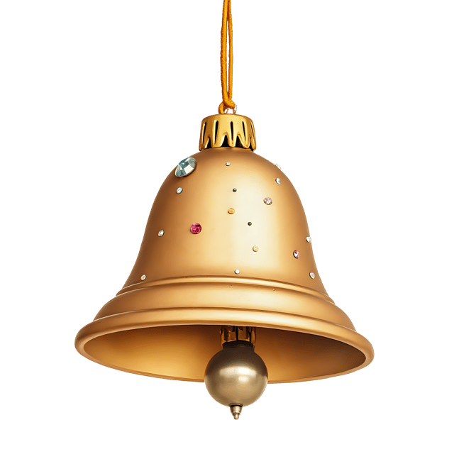 Free transparent PNG: Mini Bell Ornament with Crystal Dots  Holiday Decor Clipart, free png download