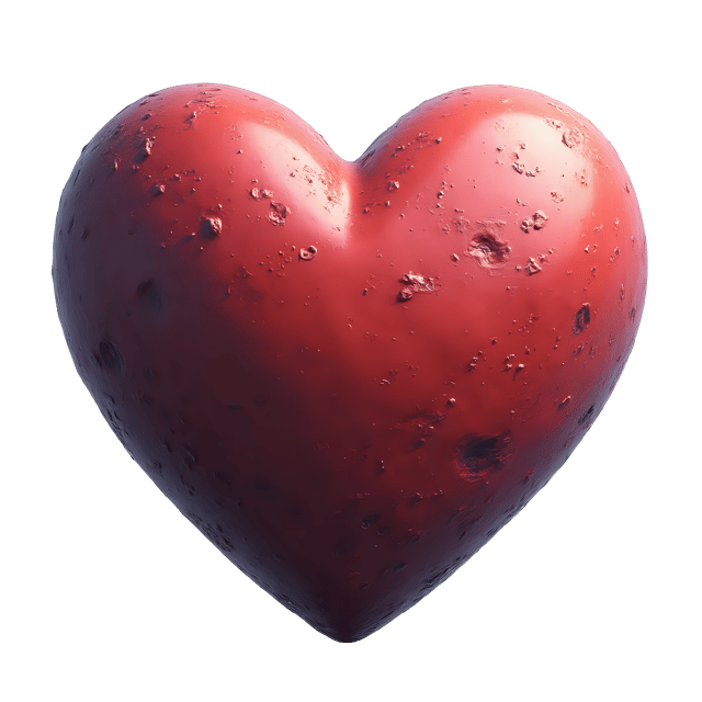 Free transparent PNG: Heart-Shaped Celestial Body PNG with Transparent Background for Space and Astronomy Imagery