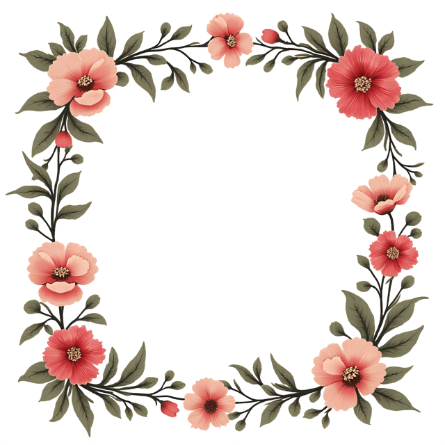 Free transparent PNG: Floral Embroidery Frame PNG Clipart  Perfect for Crafting  Decor