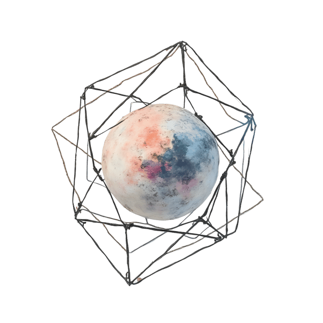 Free transparent PNG: Abstract Wireframe Object with Intersecting Planes and Shadows PNG