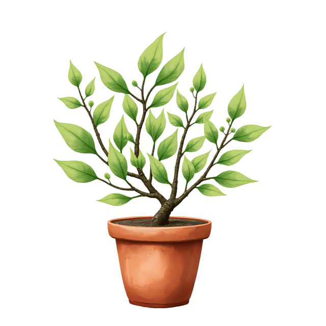 Free transparent PNG: Potted Plant with Tiny Buds  Nature Clipart, free transparent png download