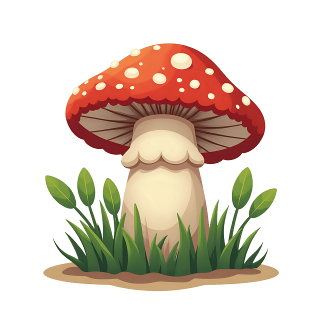 Free transparent PNG: Shy Mushroom PNG with Transparent Background for Nature and Botanical Imagery