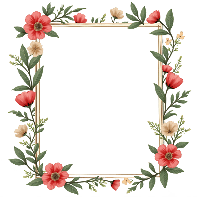 Free transparent PNG: Blank Floral Card  DIY Craft Clipart, free downloadable png