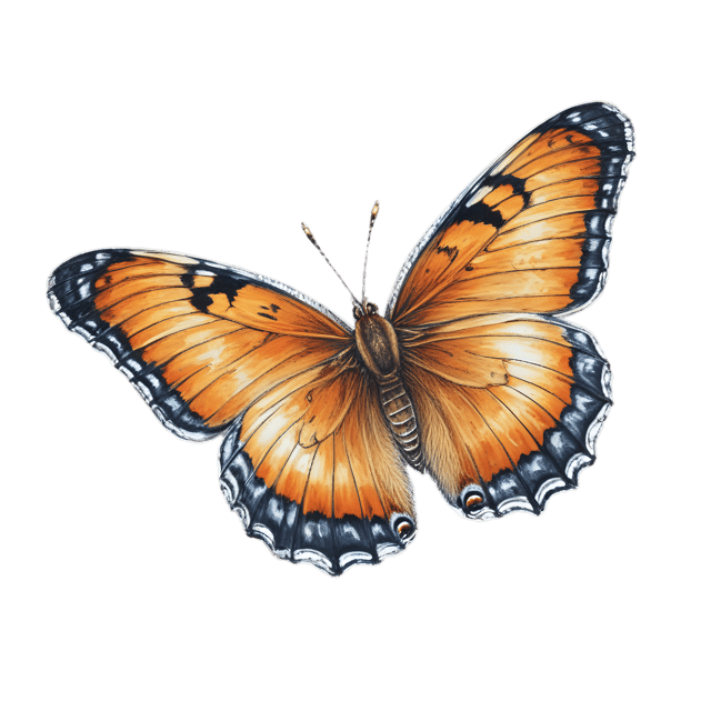 Free transparent PNG: Pearl Crescent Butterfly PNG with Transparent Background for Art and Design