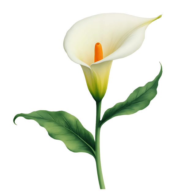 Free transparent PNG: Single Calla Lily PNG with Transparent Background for Digital Use