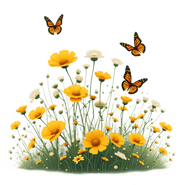 Free transparent PNG: Spring Meadow Arrangement  Wildflowers Clipart, free transparent png download